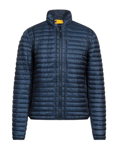Parajumpers Man Down Jacket Midnight Blue Size Xs Polyamide, Polyester, Elastane In Navy Blue