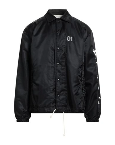 Palm Angels Man Jacket Black Size S Polyamide, Pva - Polyvinyl Alcohol