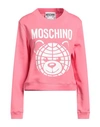 Moschino Woman Sweatshirt Pink Size 10 Organic Cotton