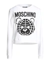 Moschino Woman Sweatshirt White Size 4 Organic Cotton