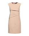 TRU TRUSSARDI TRU TRUSSARDI WOMAN MINI DRESS BLUSH SIZE 10 VISCOSE, POLYAMIDE, ELASTANE