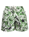PALM ANGELS PALM ANGELS MAN SWIM TRUNKS MILITARY GREEN SIZE L POLYESTER