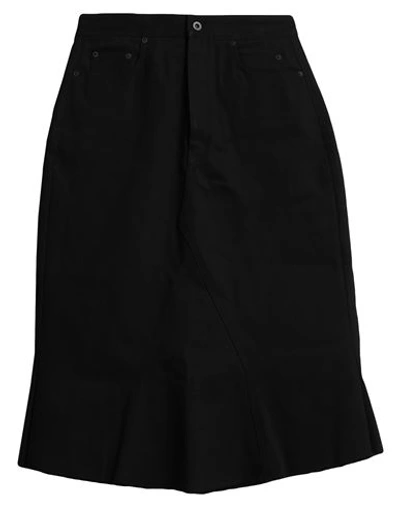 Rick Owens Man Denim Skirt Black Size 30 Cotton