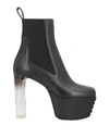 Rick Owens Woman Ankle Boots Black Size 10 Soft Leather In Black