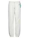 OFF-WHITE OFF-WHITE WOMAN PANTS OFF WHITE SIZE M COTTON, ELASTANE