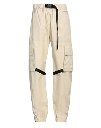 Off-white Man Pants Beige Size M Cotton In Neutral
