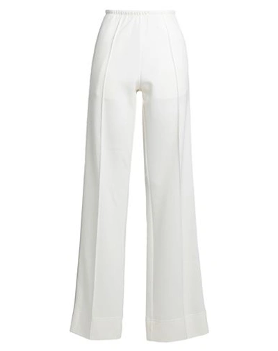 Palm Angels Woman Pants Cream Size L Cotton, Polyester In White