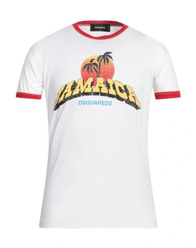 Dsquared2 Man T-shirt White Size Xl Cotton