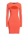 Dsquared2 Woman Mini Dress Orange Size Xs Viscose, Polyester