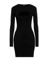 DSQUARED2 DSQUARED2 WOMAN MINI DRESS BLACK SIZE L VISCOSE, POLYESTER