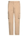 Care Label Man Pants Camel Size 32 Cotton In Beige