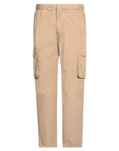 Care Label Man Pants Camel Size 32 Cotton In Beige