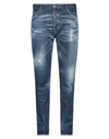 Dsquared2 Man Denim Pants Blue Size 36 Cotton, Elastomultiester, Elastane, Calfskin In Blue