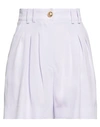 Balmain Woman Shorts & Bermuda Shorts Lilac Size 8 Viscose In Purple