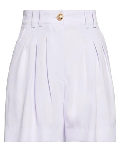 Balmain Woman Shorts & Bermuda Shorts Lilac Size 10 Viscose In Purple