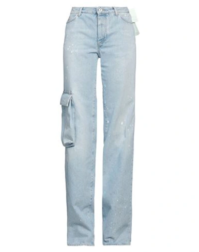 Off-white Woman Denim Pants Blue Size 28 Cotton