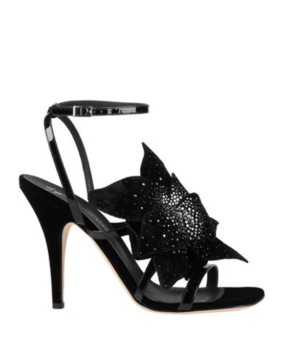 Giuseppe Zanotti Woman Sandals Black Size 10 Soft Leather