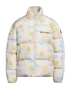 PALM ANGELS PALM ANGELS MAN PUFFER BEIGE SIZE L POLYESTER, POLYAMIDE