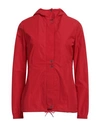 Lacoste Woman Jacket Red Size 14 Polyester