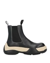 Lanvin Chunky Sole Leather Chelsea Boots In Black