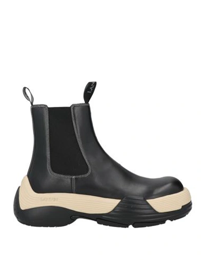 LANVIN LANVIN MAN ANKLE BOOTS BLACK SIZE 7 CALFSKIN