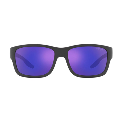 Prada Eyewear Rectangular Frame Sunglasses In Grey