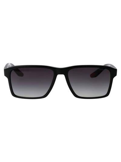 Prada Eyewear Rectangular Frame Sunglasses In Black