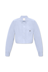 GIVENCHY GIVENCHY LOGO PLAQUE CROPPED SHIRT