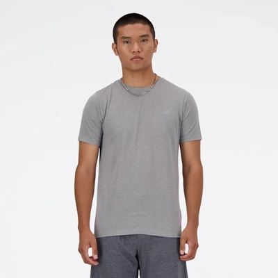 New Balance Men's Sport Essentials Heathertech T-shirt In Grey