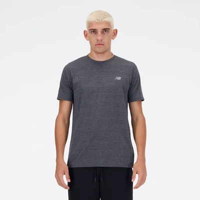 New Balance Men's Sport Essentials Heathertech T-shirt In Black