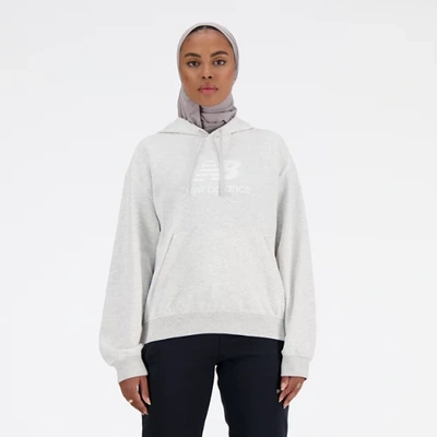 New Balance Women's Sport Essentials French Terry Logo Hoodie In Grey