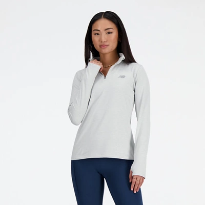 New Balance Women's Sport Essentials Space Dye Quarter Zip In Grey