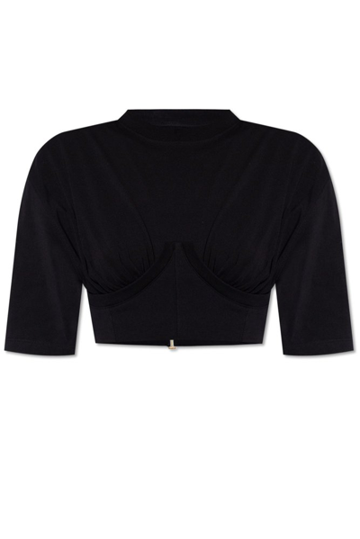 Jacquemus Caraco Cropped T In Nero
