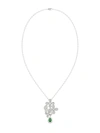 Marchesa Floral White Gold Pendant Necklace In White Gold