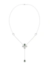 Marchesa Floral White Gold Y Necklace In White Gold