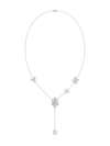 Marchesa Floral White Gold Y Necklace In White Gold