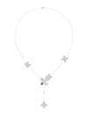 Marchesa Floral White Gold Y Necklace In White Gold