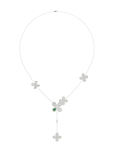 Marchesa Floral White Gold Y Necklace