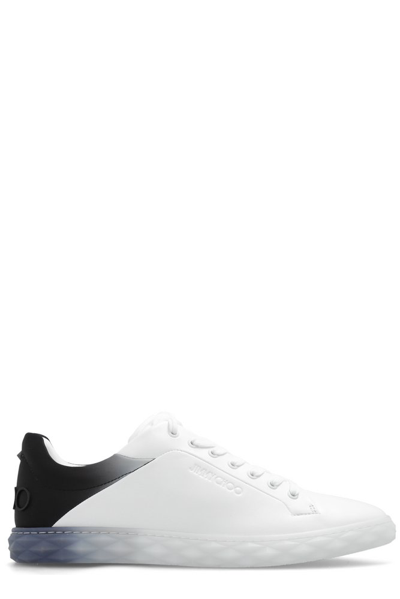 Jimmy Choo Diamond Light/m Ii Ombré-effect Sneakers In White