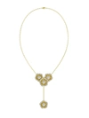 Marchesa Halo Flower Rose Gold Y Necklace In Rose Gold