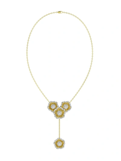 Marchesa Halo Flower Rose Gold Y Necklace