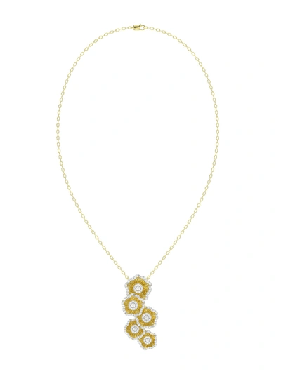 Marchesa Halo Flower Yellow Gold Necklace