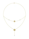 MARCHESA HALO FLOWER YELLOW GOLD NECKLACE