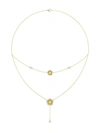 Marchesa Halo Flower Yellow Gold Necklace In Yellow Gold