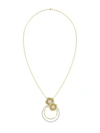 MARCHESA HALO FLOWER YELLOW GOLD PENDANT NECKLACE