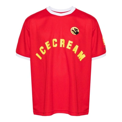 Icecream Soccer Logo-patch T-shirt In Red