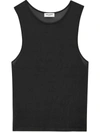 Saint Laurent Knit Top In Black