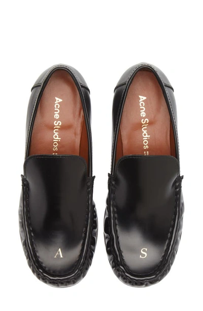 Acne Studios Block-heel Leather Loafers In Black