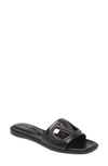 Valentino Garavani Vlogo Cutout Slide Sandal In Black