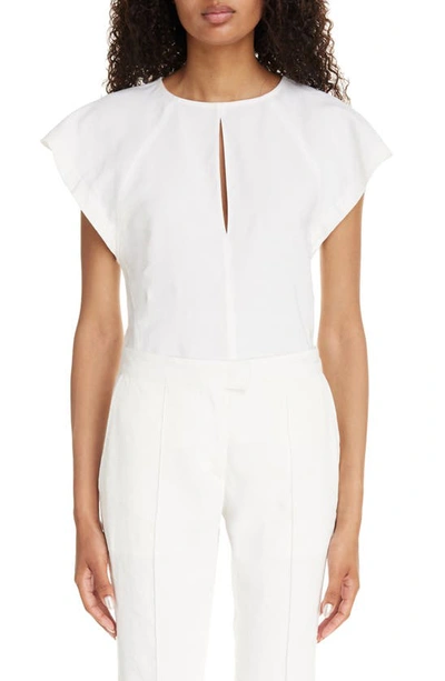 Isabel Marant Mustee Keyhole Top In White